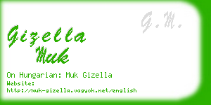 gizella muk business card
